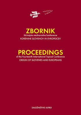 Naslovnica knjige (XIV.) ZBORNIK KONFERENCE KORENINE SLOVENOV IN EVROPEJCEV (2015)