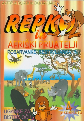 Naslovnica knjige REPKO IN AFRIŠKI PRIJATELJI
